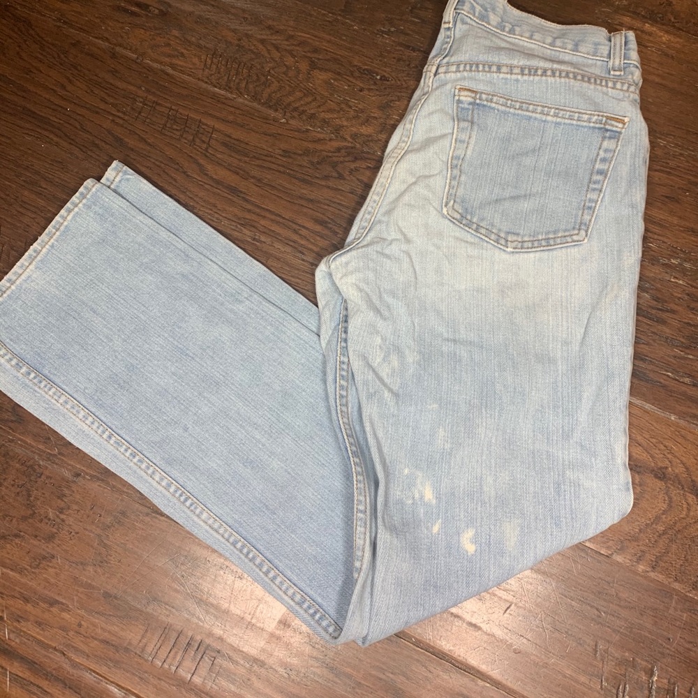 Button fly high waist Gap straight leg jeans